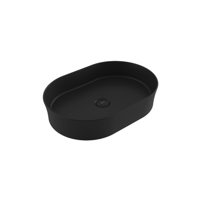 Bocchi Slim Line Oval Lavabo 55x38 cm Mat Siyah - 2