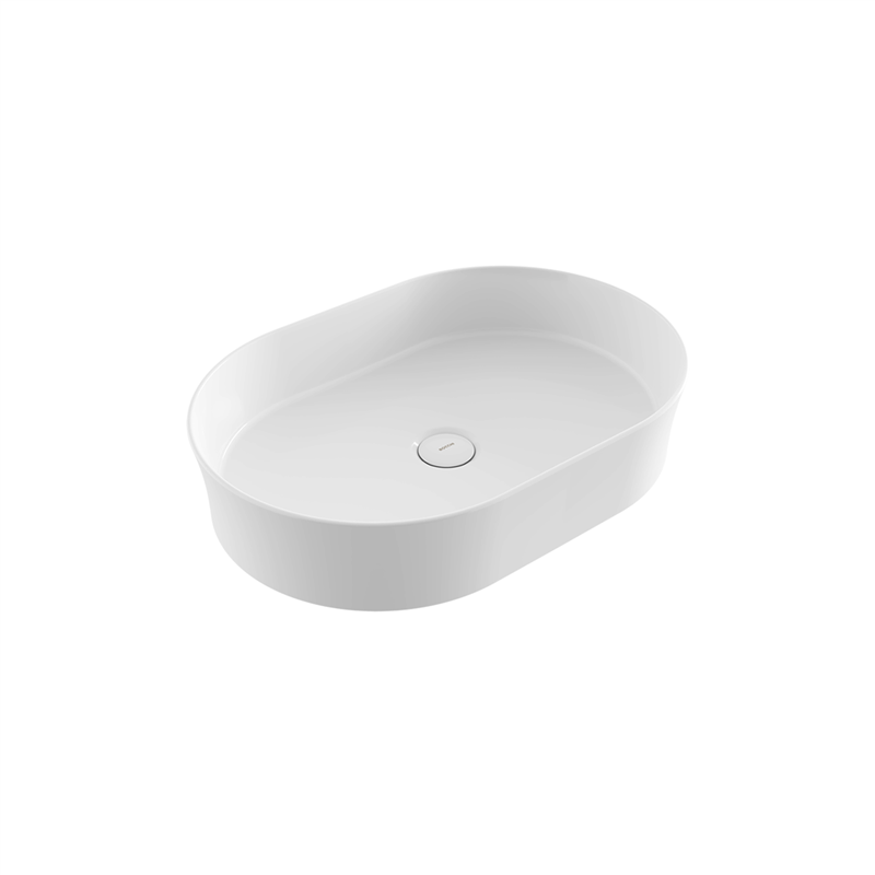 Bocchi Slim Line Oval Lavabo 55x38 cm Parlak Beyaz - Bocchi (1)