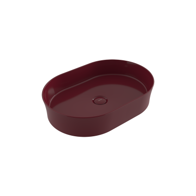 Bocchi Slim Line Oval Lavabo 55x38 cm P.Burgonya Bordosu - 2