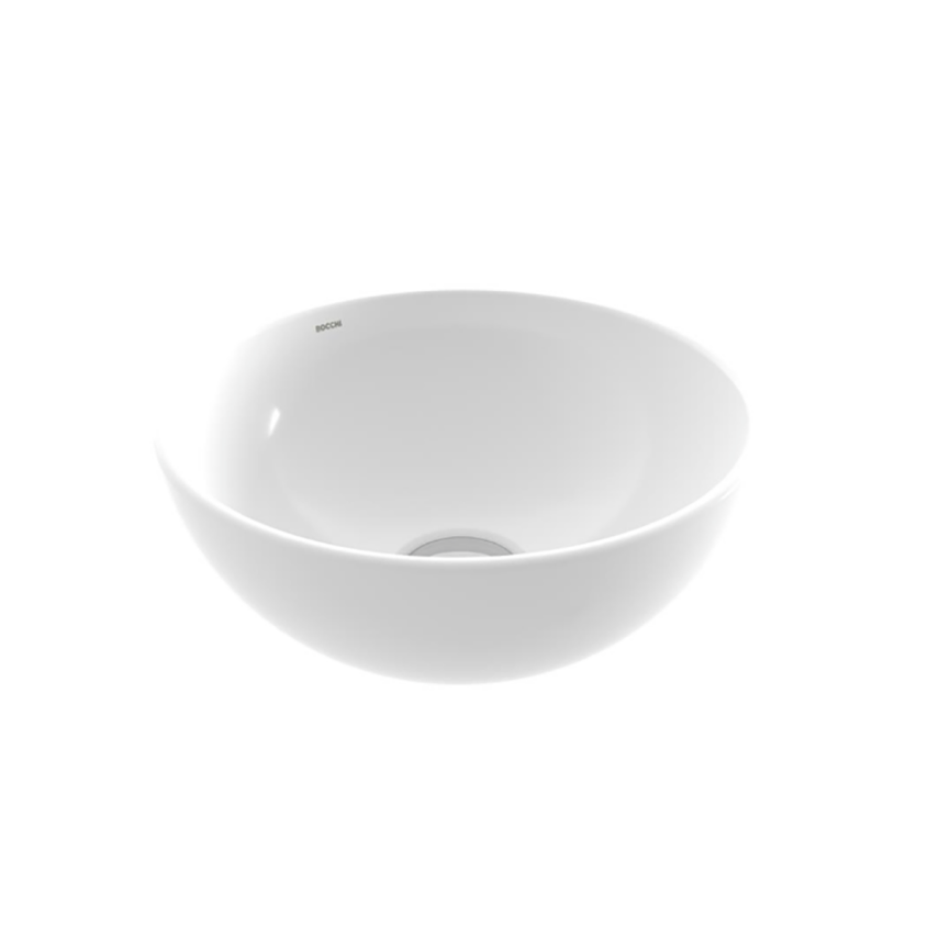 Bocchi Slim Lİne Vessel Yuvarlak Mini Lavabo 26 cm Parlak Beyaz - Bocchi (1)