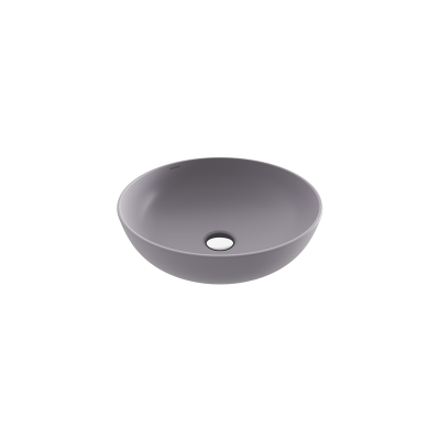 Bocchi Slim Line Yuvarlak Lavabo 38 cm Mat Gri - 2