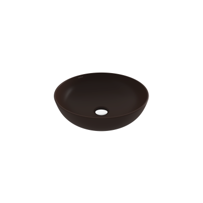 Bocchi Slim Line Yuvarlak Lavabo 38 cm Mat Kahve - 1
