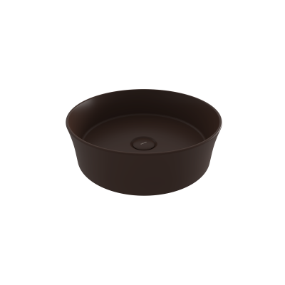 Bocchi Slim Line Yuvarlak lavabo 38 cm Mat Kahve - 1