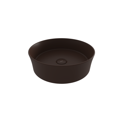 Bocchi Slim Line Yuvarlak lavabo 38 cm Mat Kahve - 2