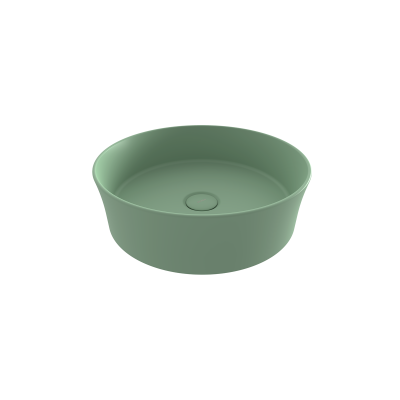 Bocchi Slim Line Yuvarlak lavabo 38 cm Mat Mint Yeşil - 1