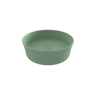 Bocchi Slim Line Yuvarlak lavabo 38 cm Mat Mint Yeşil - 3