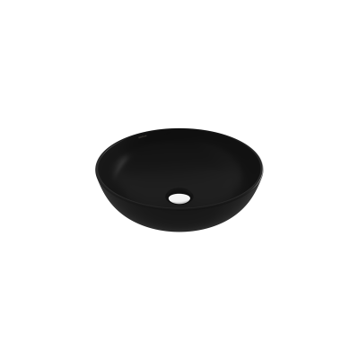 Bocchi Slim Line Yuvarlak Lavabo 38 cm Mat Siyah - 1