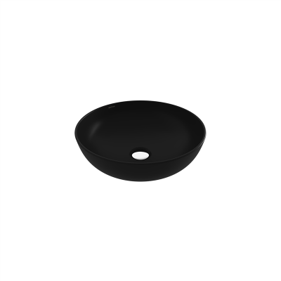 Bocchi Slim Line Yuvarlak Lavabo 38 cm Mat Siyah - 2