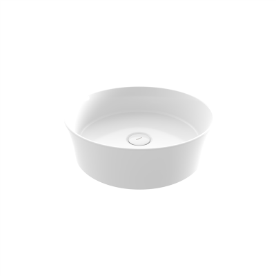 Bocchi Slim Line Yuvarlak lavabo 38 cm Parlak Beyaz - 3