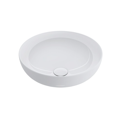 Bocchi Slim Line Yuvarlak Lavabo 38 cm Parlak Beyaz - 1