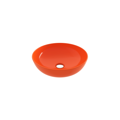 Bocchi Slim Line Yuvarlak Lavabo 38 cm Parlak Turuncu - 1