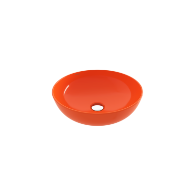 Bocchi Slim Line Yuvarlak Lavabo 38 cm Parlak Turuncu - 2