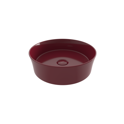 Bocchi Slim Line Yuvarlak lavabo 38 cm P.Burgonya Bordosu - 1