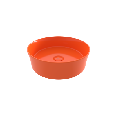 Bocchi Slim Line Yuvarlak lavabo 38 Parlak Turuncu - 1