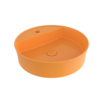 Bocchi Slim Line Yuvarlak Lavabo Parlak Mandalina Sarısı - 2