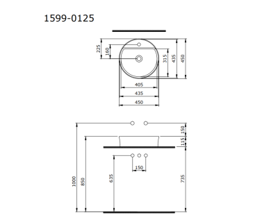 Bocchi Slim Line Yuvarlak Lavabo P.Burgonya Bordosu - 4