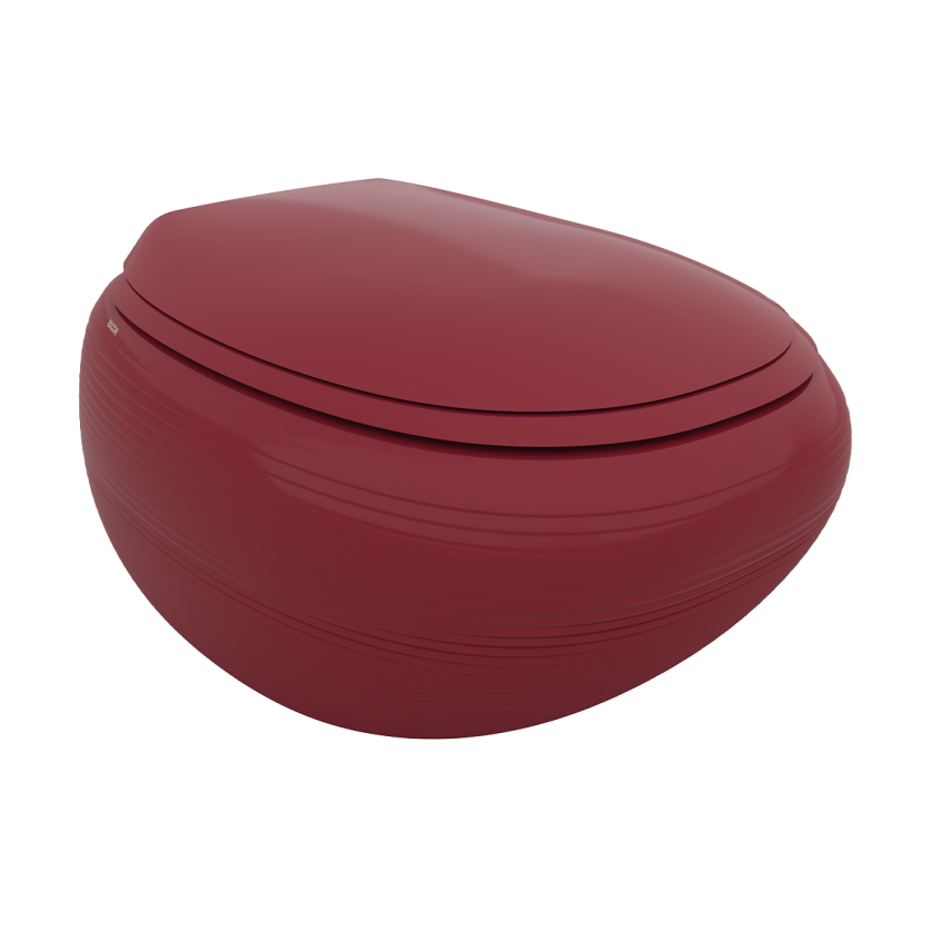 Bocchi Strata Asma Rimless Klozet P. Burgonya Bordosu (Klozet Kapağı Hariçtir) - Bocchi