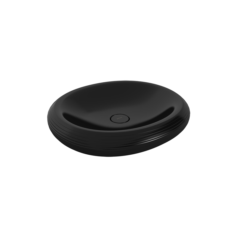 Bocchi Strata Tezgah Üstü Lavabo 49 cm Parlak Siyah - Bocchi (1)