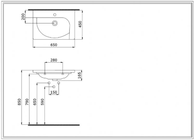 Bocchi Taormina Arch 65 cm Lavabo Parlak Beyaz - 4