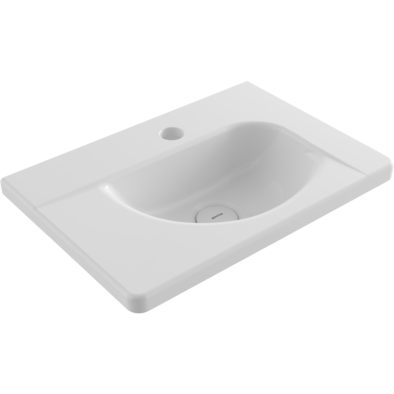 Bocchi Taormina Arch Parlak Beyaz 45 cm Etajerli Lavabo - Bocchi (1)