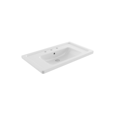 Bocchi Taormina Pro Etajerli Lavabo 85 cm Üç Armatür Delikli - 3