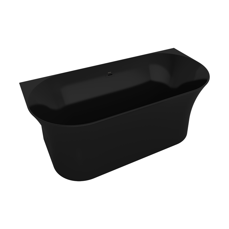 Bocchi Taranto Parlak Siyah Küvet 184x87 cm - Bocchi