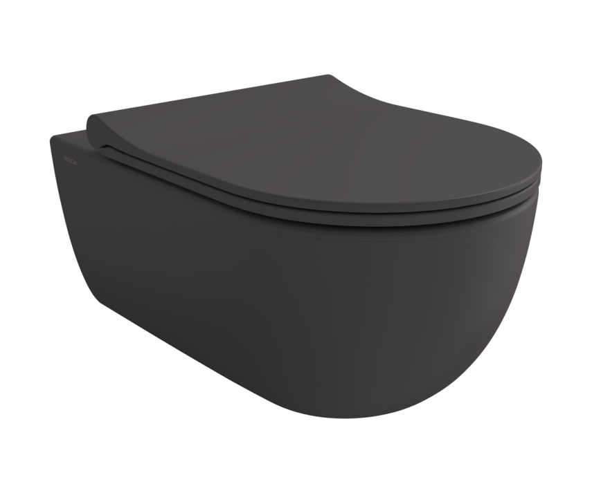Bocchi V Tondo Rimless Asma Klozet Mat Antrasit (Klozet Kapağı Hariçtir) - Bocchi