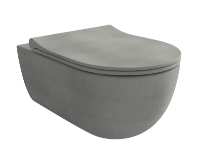 Bocchi V Tondo Rimless Asma Klozet Mat Beton (Klozet Kapağı Hariçtir) - 1