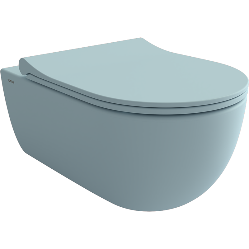 Bocchi V Tondo Rimless Asma Klozet Mat Buz Mavisi (Klozet Kapağı Hariçtir) - Bocchi (1)