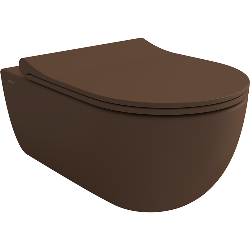 Bocchi V Tondo Rimless Asma Klozet Mat Kahve (Klozet Kapağı Hariçtir) - Bocchi (1)
