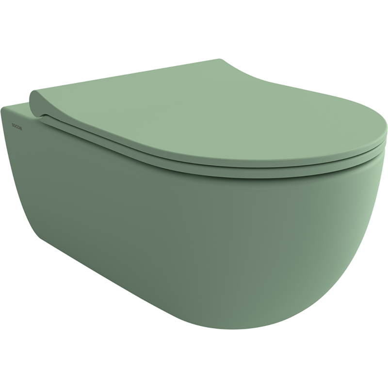 Bocchi V Tondo Rimless Asma Klozet Mat Mint Yeşil (Klozet Kapağı Hariçtir) - Bocchi (1)