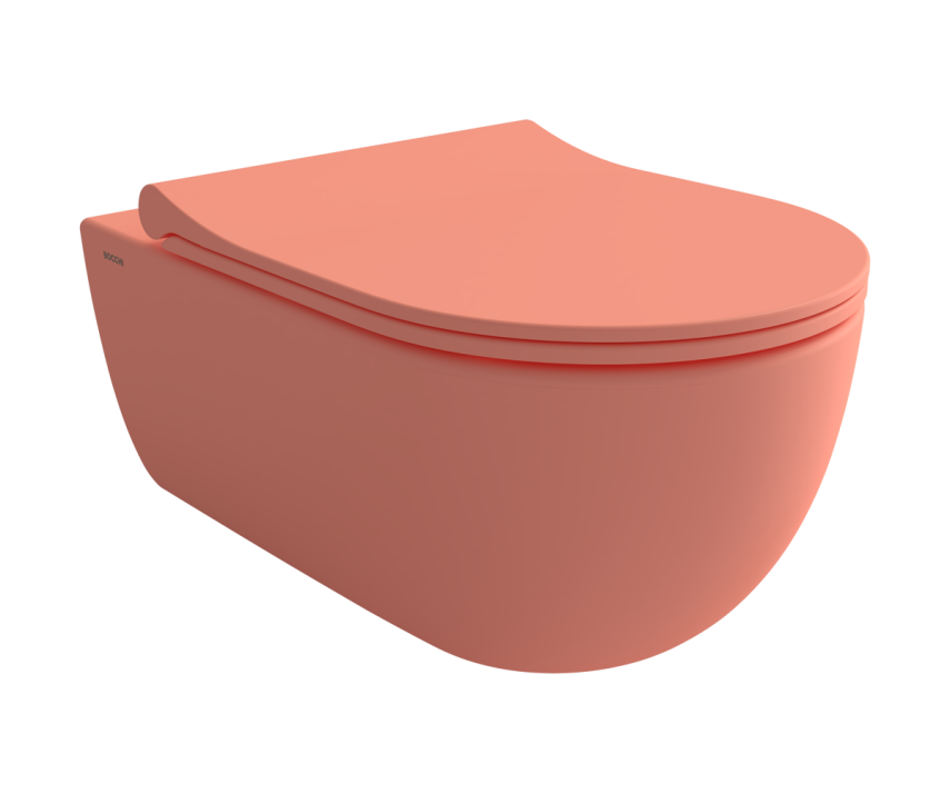 Bocchi V Tondo Rimless Asma Klozet Mat somon (Klozet Kapağı Hariçtir) - Bocchi