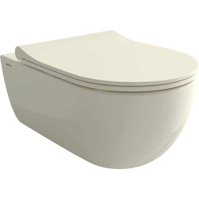 Bocchi V Tondo Rimless Asma Klozet Parlak Bisküvi (Klozet Kapağı Hariçtir) - Bocchi