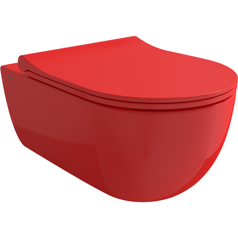 Bocchi V Tondo Rimless Asma Klozet Parlak Kırmızı (Klozet Kapağı Hariçtir) - Bocchi (1)