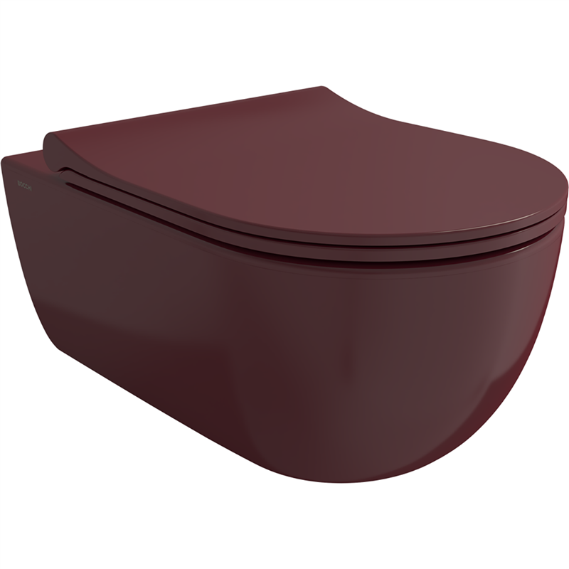 Bocchi V Tondo Rimless Asma Klozet, P.Burgonya Bordosu (Klozet Kapağı Hariçtir) - Bocchi (1)