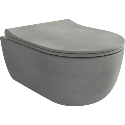 Bocchi V Tondo Rimless Kısa Asma Klozet Mat Beton (Klozet Kapağı Hariçtir) - 3