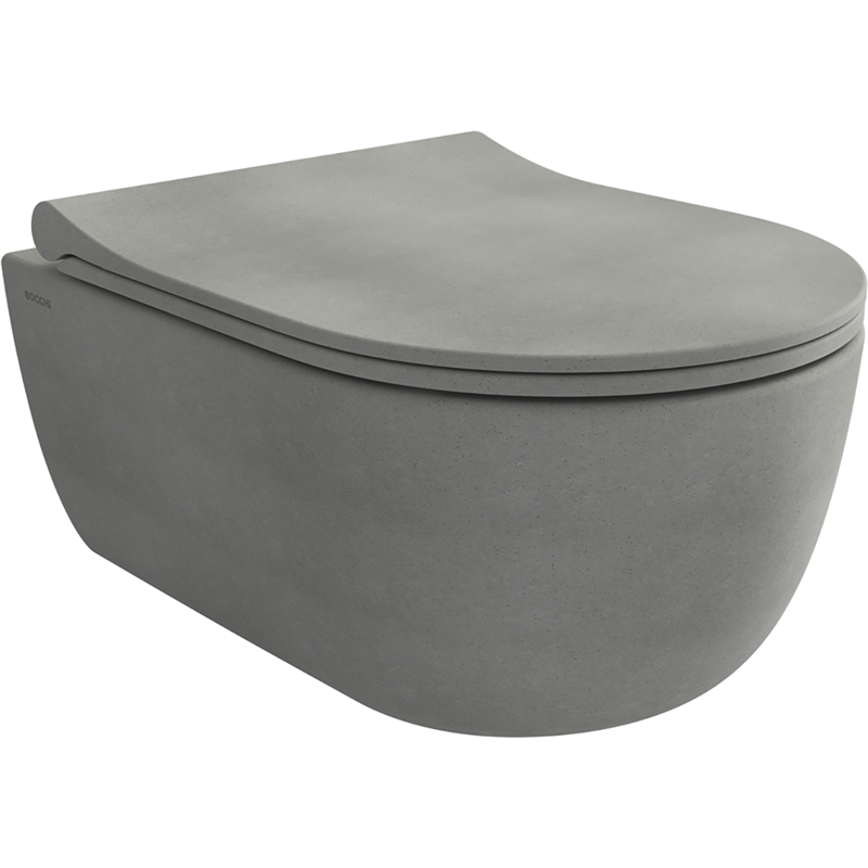 Bocchi V Tondo Rimless Kısa Asma Klozet Mat Beton (Klozet Kapağı Hariçtir) - Bocchi (1)