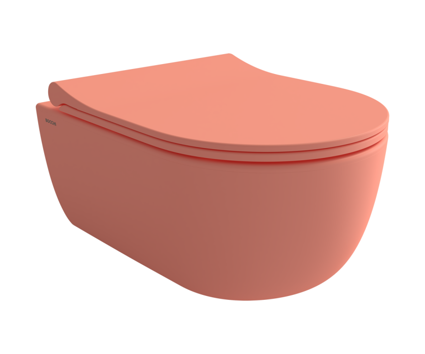 Bocchi V Tondo Rimless Kısa Asma Klozet Mat Somon (Klozet Kapağı Hariçtir) - Bocchi