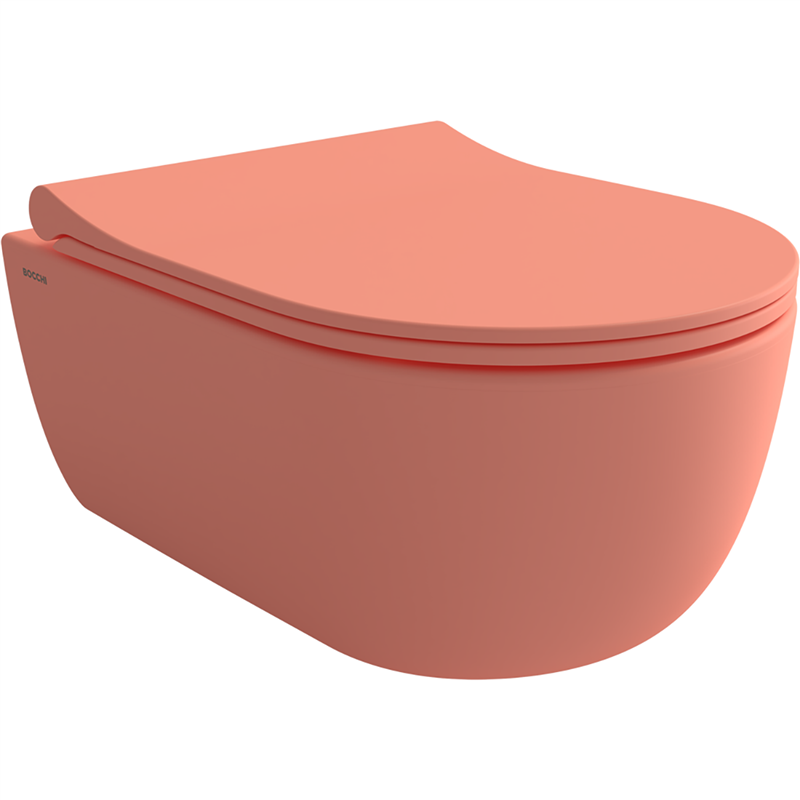 Bocchi V Tondo Rimless Kısa Asma Klozet Mat Somon (Klozet Kapağı Hariçtir) - Bocchi (1)
