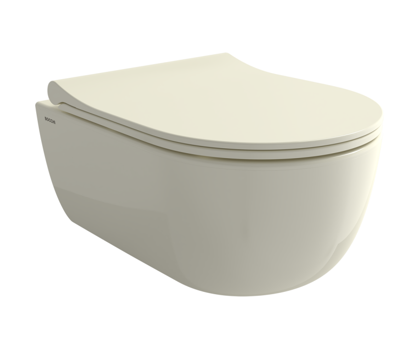 Bocchi V Tondo Rimless Kısa Asma Klozet Parlak Bisküvi (Klozet Kapağı Hariçtir) - Bocchi