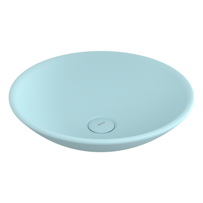 Bocchi Venezia 40 cm Çanak Lavabo Mat Buz Mavisi - 3