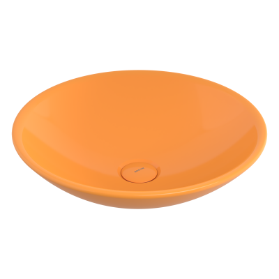 Bocchi Venezia 40 cm Çanak Lavabo Parlak Mandalina Sarısı - 1