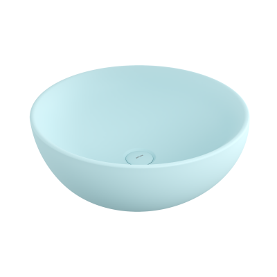 Bocchi Venezia 45 cm Çanak Lavabo Mat Buz Mavisi - 1