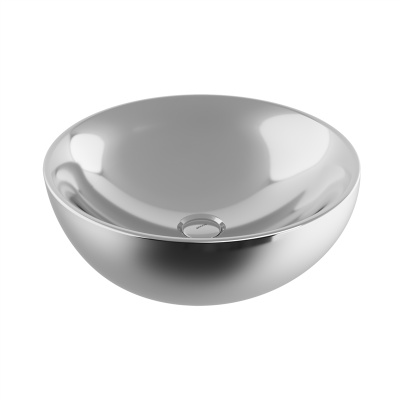 Bocchi Venezia 45 cm Çanak Lavabo Parlak Gümüş - 3