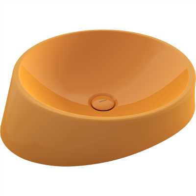 Bocchi Venezia 56 cm Çanak Lavabo Parlak Mandalina Sarısı - 3