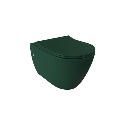 Bocchi Venezia Rimless Asma Klozet Mat Yeşil (Klozet Kapağı Hariçtir) - 2
