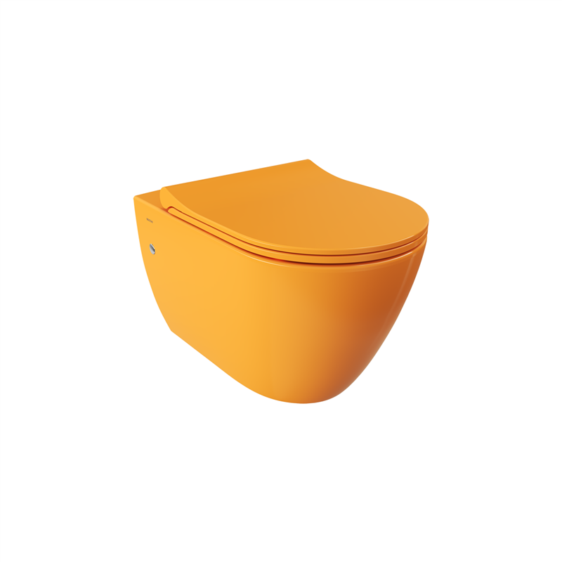 Bocchi Venezia Rimless Asma Klozet Parlak Mandalina Sarısı (Klozet Kapağı Hariçtir) - Bocchi (1)