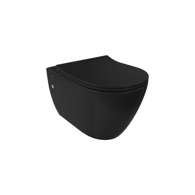 Bocchi Venezia Rimless Asma Klozet Parlak Siyah (Klozet Kapağı Hariçtir) - 1