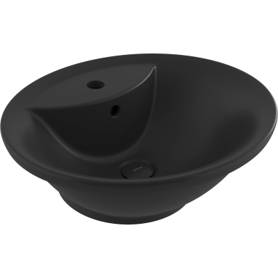 Bocchi Verona 50 cm Mat Siyah Tezgah Üstü Lavabo - 1
