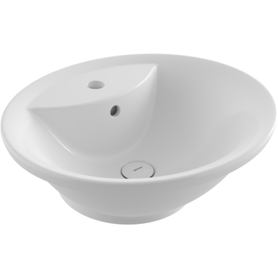 Bocchi Verona 50 cm Parlak Beyaz Tezgah Üstü Lavabo - 3